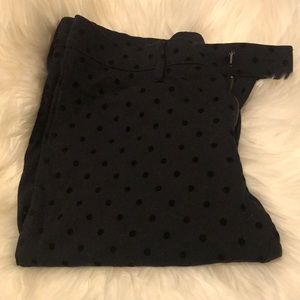 Black stretchy polka dot pants